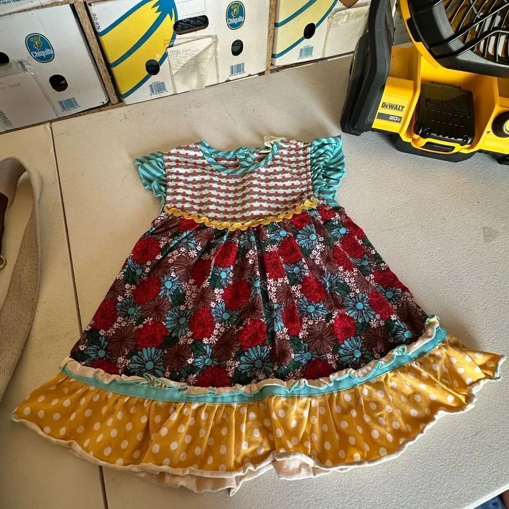 Matilda Jane Teal and Red Striped Top